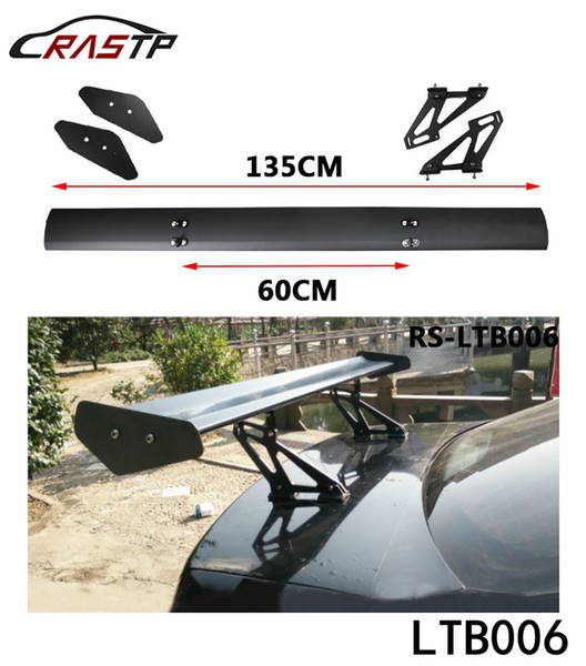 RASTP-Universal Auto Car Spoilers & Wings 135cm Lightweight Aluminum Car Spoiler GT Racing Wing Bracket Stand LS-LTB006