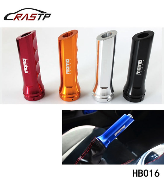 RASTP -MOMO RACING Universal Auto Car Aluminum Hand Brake Sleeve Handbrake Handle Hand Protector Cover RS-HB016