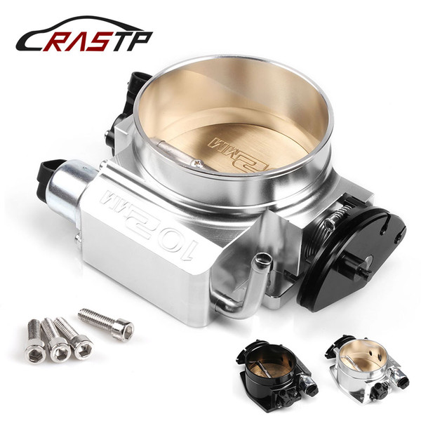 RASTP - Racing Car Aluminum 102mm Throttle Body For LS1 LS2 LS3 LS6 LSX Car Accessories Black/Silver RS-THB001