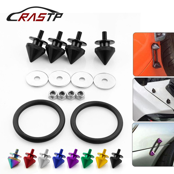 RASTP - New Car Aluminum Quick Release Fasteners For Front Bumpers Rear Bumpers Surrounds Reinforcement Ring taper/cone-shape RS-QRF015