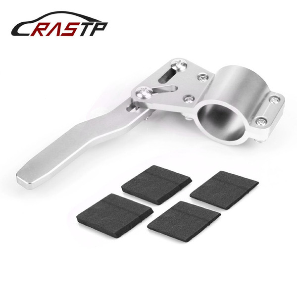 RASTP-Aluminium Car Styling Adjustment Steering Wheel Turn Rod Extension Turn Signal Lever Position Up Kit Car Accessories Silver RS-STW013