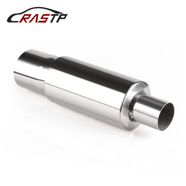 RASTP- Universal Stainless Steel 57mm Car Exhaust tip Systems Muffler Tail Pipe Auto Accessories Mufflers Silver RS-CR1008