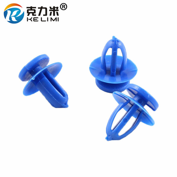 100 Pcs Blue Nylon Guard Plate Snaps Buckle Retaining Clip For Toyota Peugeot GM Bumper Door Panel Retainer Fastener Rivet