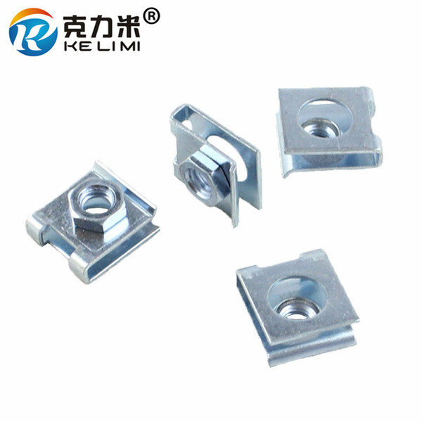 50 Pcs Metal Retaining Clips Fixed Car license plates fasteners suitable 6mm screw rivet grommets U-Type Snap Clamp Buckle