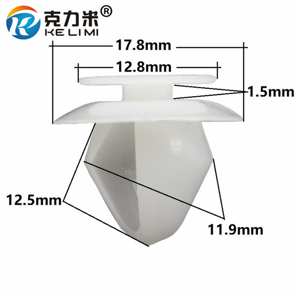 KE LI MI White nylon door trim panel Retainer buckle moulding fastener retaining clip For Peugeot Citroen