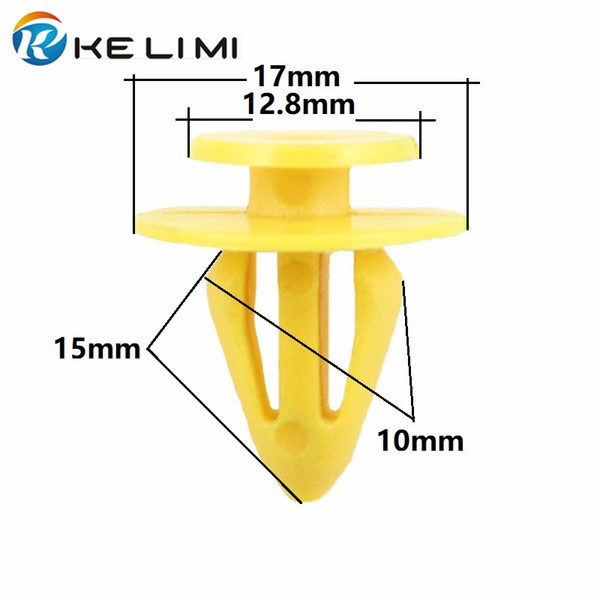 100 Pieces Yellow Plastic Door Panel Clips For BMW VW Golf Buick Chevrolet 10mm Hole Interior Door Card Fastener Rivet Retainer