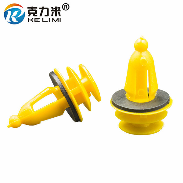 100Pcs Auto yellow plastic rivet For GM Hyundai Interior door card garnish retainers fit 9mm hole snaps fastener