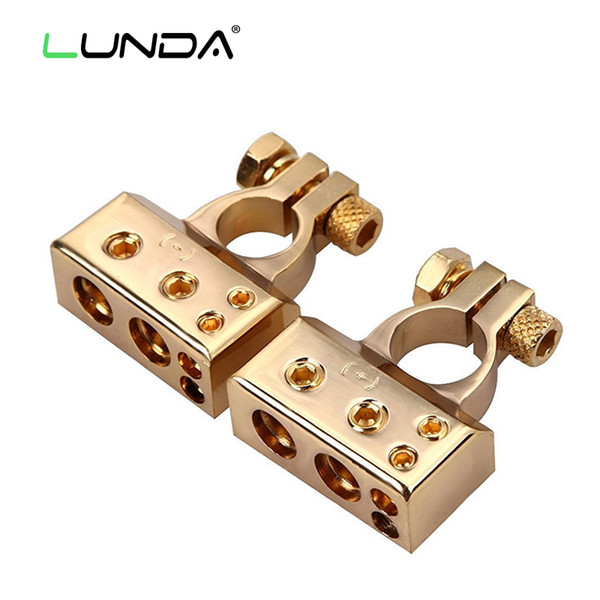 LUNDA Car battery jump Connector Battery Quick Disconnect Battery Terminal Connector with Caps Top Posts batteries