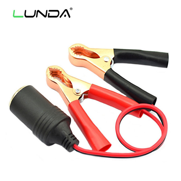 LUNDA Cigarette Lighter Car Alligator Clips Battery Clamps Crocodile Clip 100A Red+Black Jump Leads