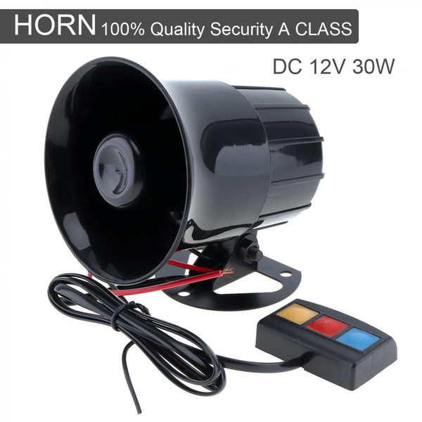 Freeshipping 30W 12V 105db 3 Sound Speaker Loud Siren Electric Horn 105db With MIC for Car / Motorcycle