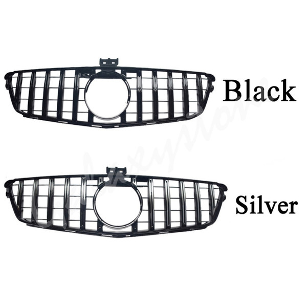 Car Front Upper Grill Bumper Grille GT GTR ABS Grill New Fit For Mercedes Benz C-Class W204 2008 2009 2010 2011 2012 2013 2014