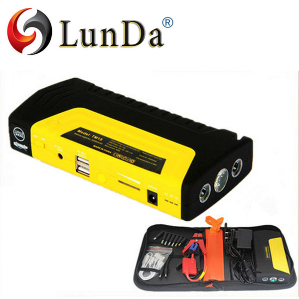 Wholesale-50800 mah. High capacity/LUNDA car 'charger pack vehicle jump starter multi function auto start emergency power supply