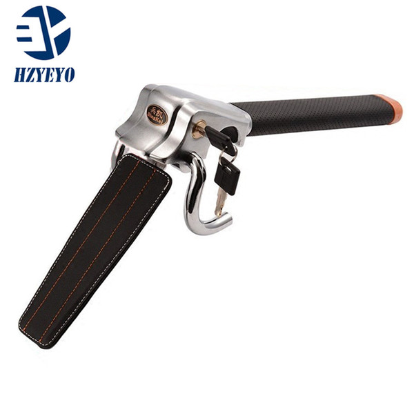 HZYEYO Universal Car Steering Wheel Lock Car Anti-Theft Security Lock With Keys Anti Theft Devices Foldable Vehicle Lock for Car