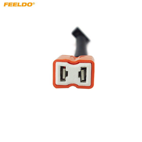 FEELDO 10PCS ceramic connector H7 bulb connector high quality straight type H7 socket #5467