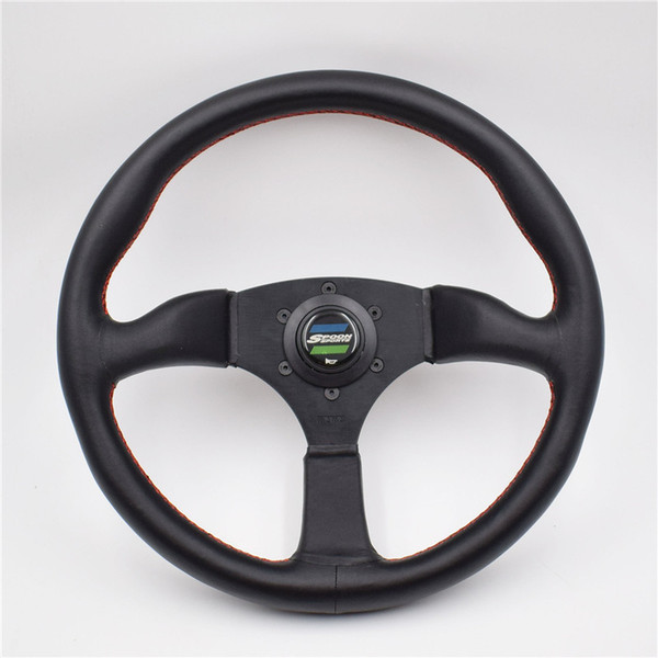 14inch Spoon Sport Car Racing Performance Tuning Sports Leather Steering Wheel for Universal Car