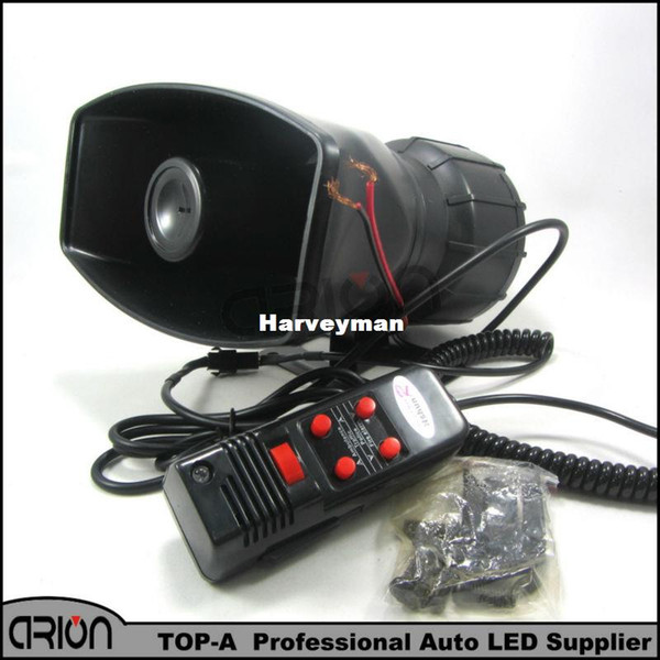 Van Truck PA System 100W Loud Horn 12V Car Siren Auto Max 300dB 5 Sounds tone Free / Drop Shipping