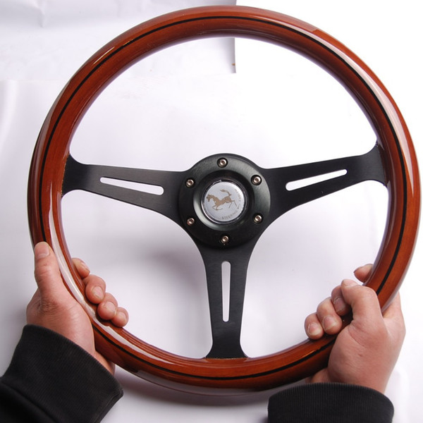 350MM 14inch Wood Phoebe steering wheel racing steering wheel three racing Phoebe