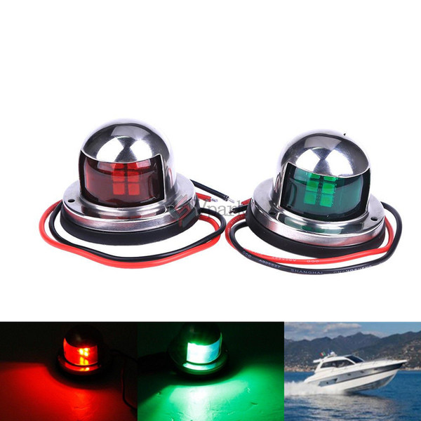 Marine Boat Yacht Light 12V Stainless Steel LED Bow Navigation Lights Red &Green Free shipping