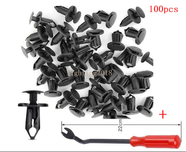 Universal 8MM Nylon Bumper Fastener Rivet Clips Automotive Furniture Assembly Expansion Screws Kit Auto Body Clips with Screwdriver Tool