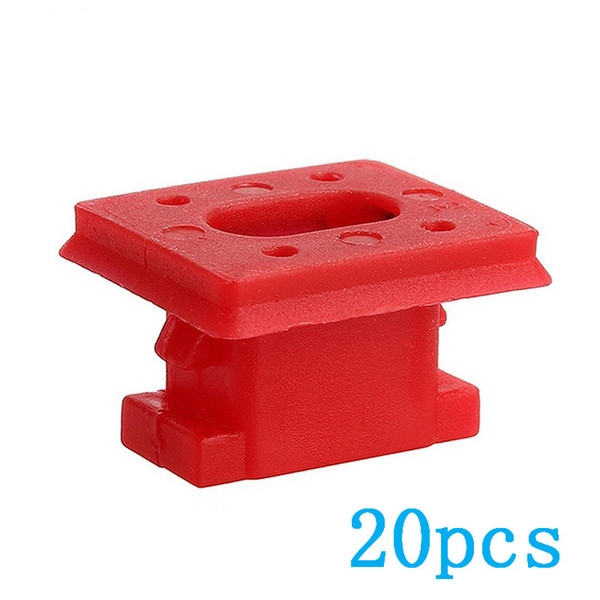 20pcs/set Dashboard Dash Trim Strip Clips Red Insert Grommets Fi Interior Panel Fixing Buckles