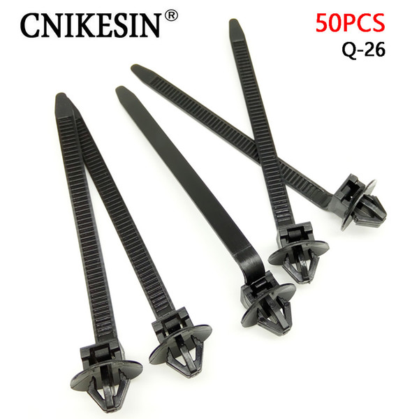 50PCS 92mmx5mm High Quality Nylon Tie Wrap Cable Fixed Fasteners Clips Car Cable Fastening Zip Strap for All cars