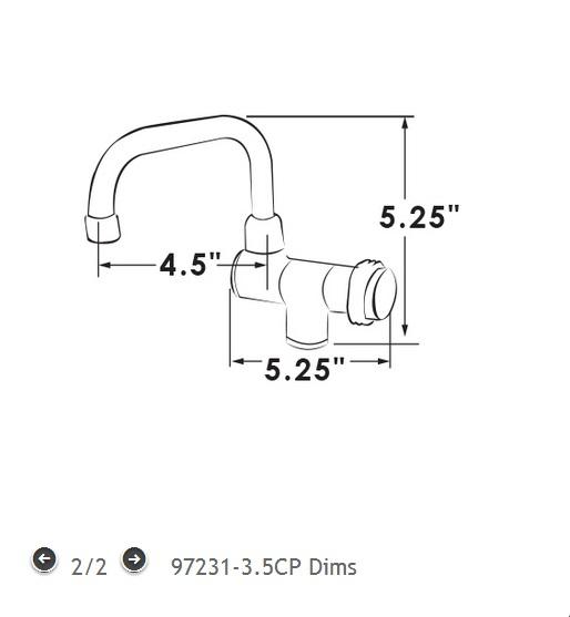 Marine Boat RV ITC Compact Fold-Down Bar/Cockpit Faucet 97261-3.5CP