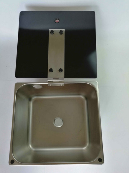 RV Caravan Camper Boat SS Hand Wash Basin Kitchen Sink With Glass Lid 350*320*200mm GR-23150B