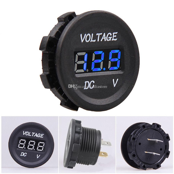 New Waterproof Car Motorcycle Blue LED Digital Display Voltmeter Volt 12V 24V M00159 SPDH