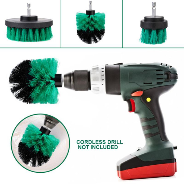 3pcs Power Scrubber Brush Set Electric Drill Cleaning Brush for Carpet Car Tires Power Tools Accessories Bathroom dropship