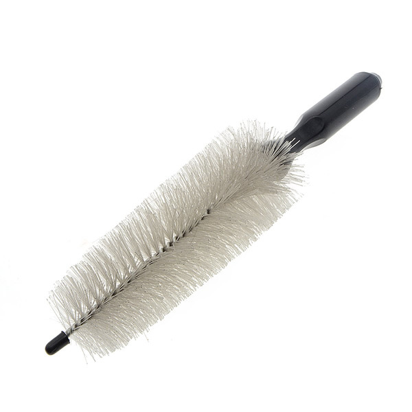 Motorcycle Car Wheel Spoke Brush Cleaner Black Yellow 11.8