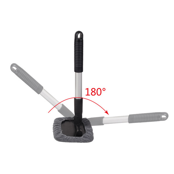 Hot sale car microfiber windshield cleaning towel aluminum telescopic car wash towel brush glass wiper car tool B002