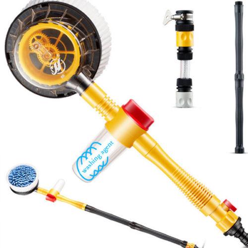 Automotive Spiffy Extendable Pole Revolving Care Washing Brush Sponge Cleaning
