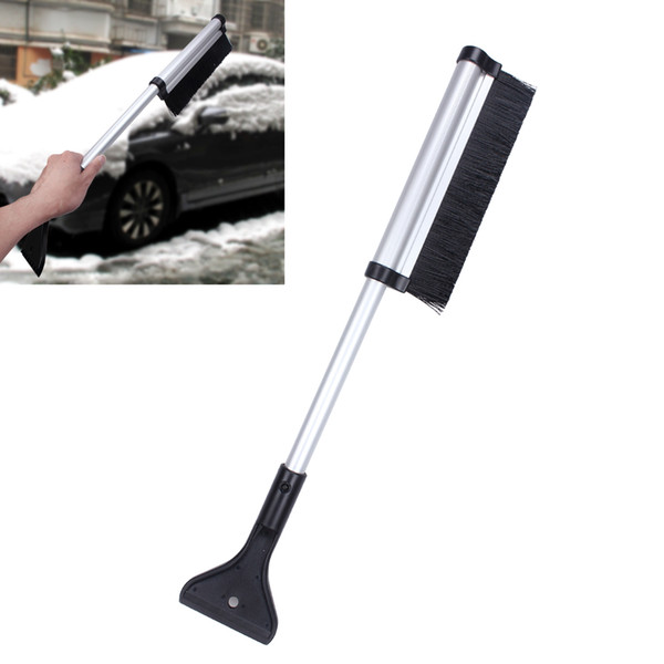 Snow Brush Ice Scraper Car Windshield Sonw Ice Shovel Spade Scoop Vehicle Window's Aluminium Extendable Snow Dust Remover