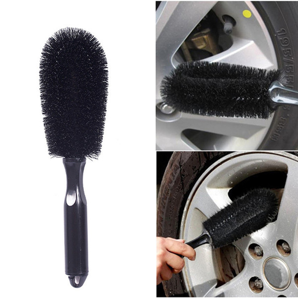 Vehicle Wheel Brush Washing Car Tire Rim Cleaning Handle Brush Tool for Car Truck Motorcycle Bicycle Auto Car Brush Tool