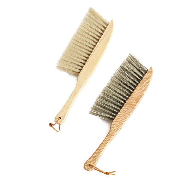 Durable Wooden Duster Brush Classic Delicate Wood Handle Multi-function Plastic Dust Brush Furniture Household Cleaning Tool