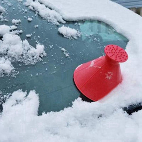 car cleaners Car Windshield Ice Scraper Tool 4 Colors Cone Shaped Outdoor Round Funnel Car Remove Cleaning Snow Ice Scraper Kit
