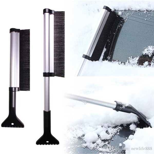 Hot sale Ice Scraper Portable Extendable Telescoping Snow Brush Shovel 42-60CM For Car Motorcycle Truck Car Accessories