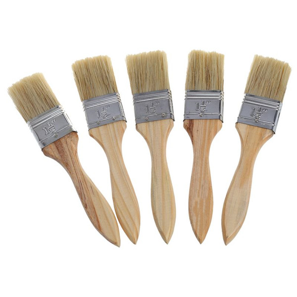 ELEG-1.5-inch Width Soft Bristle Painting Drawing Oil Paint Brush Pen 5pcs