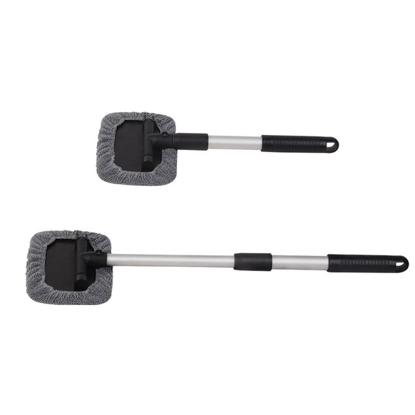 Hot sale car microfiber windshield cleaning towel aluminum telescopic car wash towel brush glass wiper car tool B001