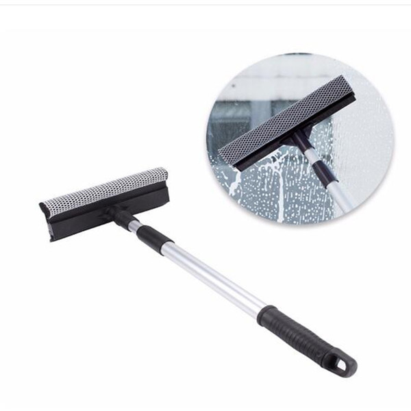 Telescopic Water Squeegee Double-sided Aluminum Alloy Removable Sponge Wiper Rubber Scraper 19.09-29.92inch