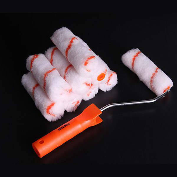 4 Inch Decoration Tool Brush Wall Small Roller Brush Polyester Paint Roller Set