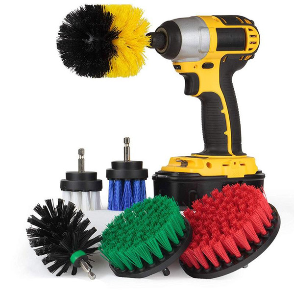 6 pcs Power Scrubber Brush Drill Brush Clean for Bathroom Surfaces Tub Shower Tile Grout Cordless Power Scrub Drill