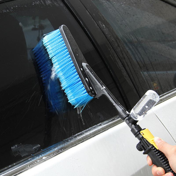 Durable Car Wash Brush Auto Exterior Retractable Long Handle Water Flow Switch Foam Bottle Car Cleaning Brush