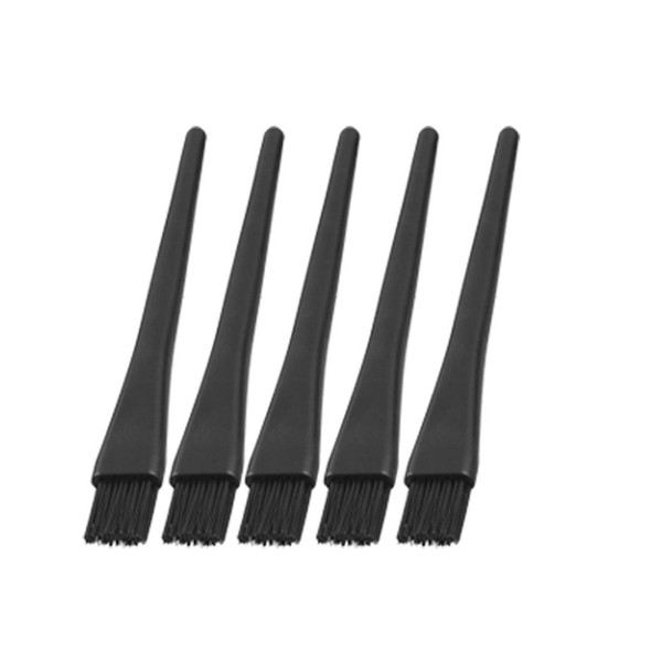 ELEG- 5 Pcs 1.5 x 0.5cm Black Plastic Round Handle Anti Static ESD Brush