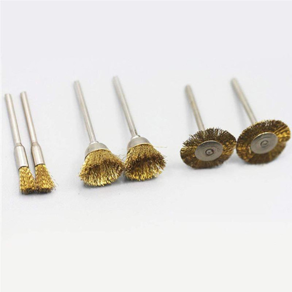 45pcs Copper Wheel Durable Home Buffing Grinder Rotary Tools Mini Industrial Drill Wire Brush Set Polishing Rust Removal