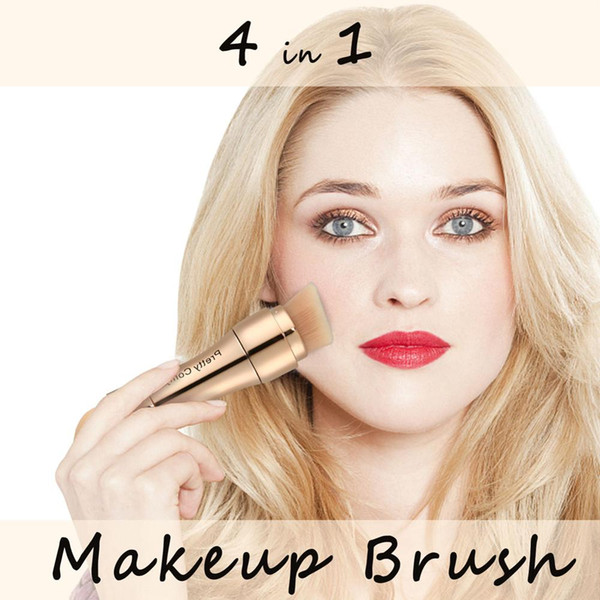 4-In-1 Customized Facial Brushes Hand Tools Makeup Brush Eyebrow Eyeliner Blush Cosmetic Concealer Professional Make Up
