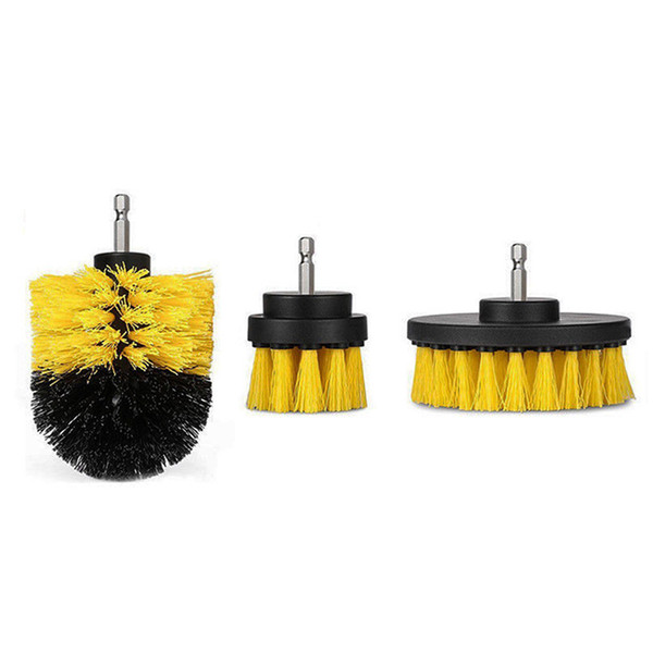 3pcs/set 2/3.5/4 inch Drill Power Scrub Clean Brush For Leather Plastic Wooden Furniture Car Interiors Cleaning Power Scrub Hot