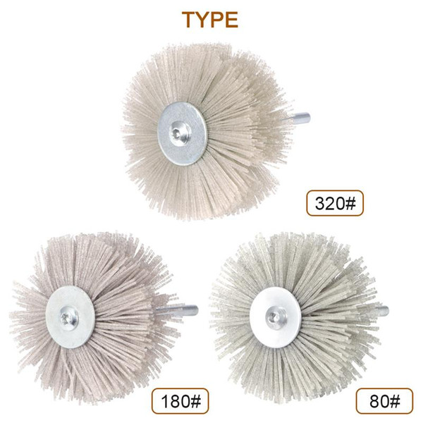 Deburring Abrasive Alumina Wire Brush Flower Head Polish Grind Buff Wheel Shank Furniture Wood Sculpture Rotary Drill Tool