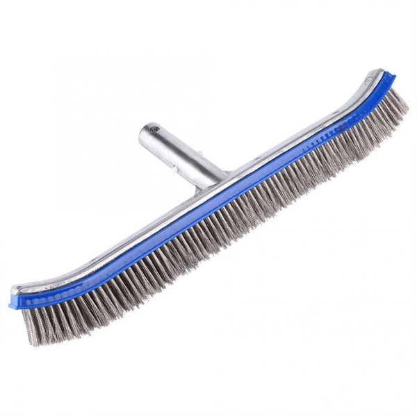 18in Swimming Pool Steel Brush Bottom Walls Cleaning Supplies For Pond Spa Hot Spring