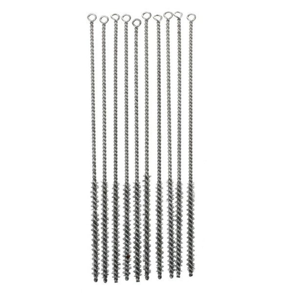 BMBY-28cm 8mm Diameter Spiral Twisted Steel Wire Tube Clean Brush 10pcs